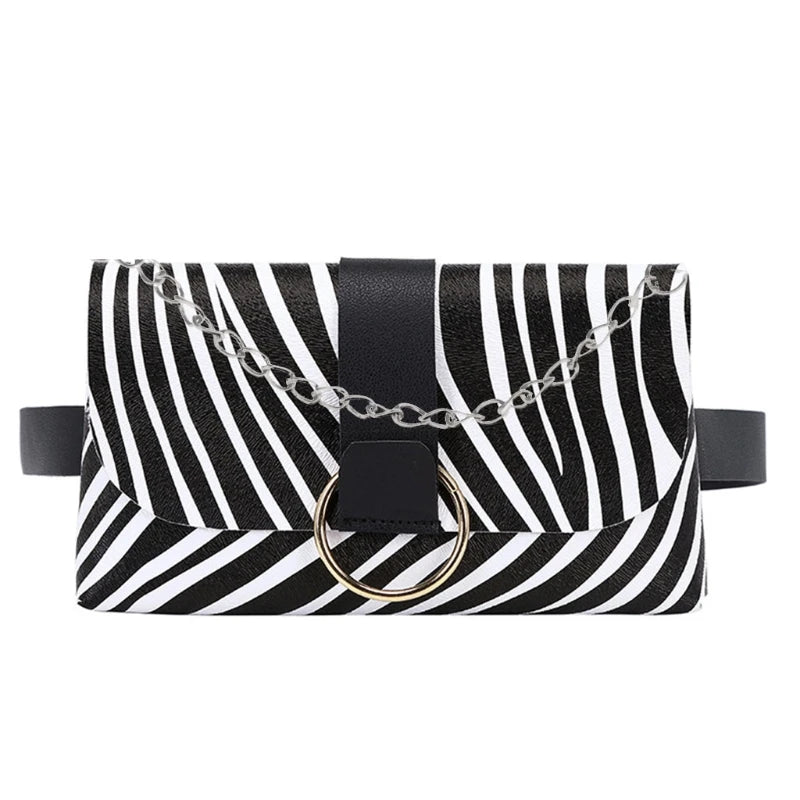 Women Mini Envelope Waist Bag PU Leather Clutch Cell Phone Purse Chest Bags