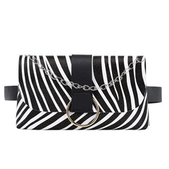 Women Mini Envelope Waist Bag PU Leather Clutch Cell Phone Purse Chest Bags