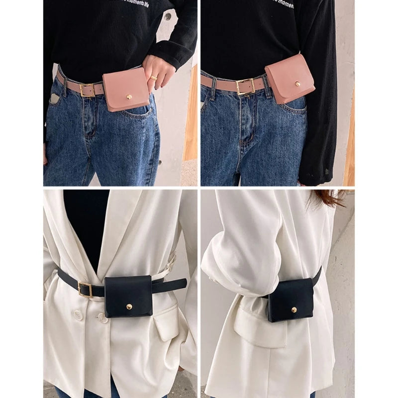 Women Mini Fanny Pack Casual Waist Bag Girls Female Cell Phone Travel Purse