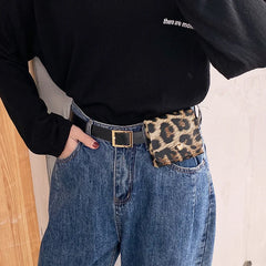 Women Mini PU Leather Fanny Pack Waist Bag Girls Cell Phone Pocket Travel Purse