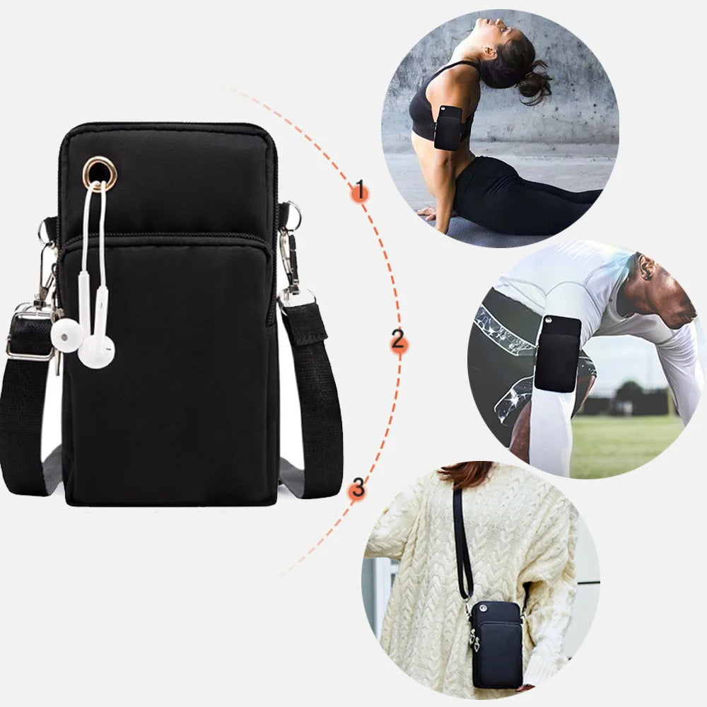 Waterproof Mini Shoulder Bag Mobile Phone Bag Handbag Wrist Pouch Wallet