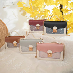 Women Small Sequin Shoulder Bag Messenger Crossbody Clutch Wallet Handbags