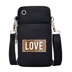 Women Galaxy S22 Waterproof Messenger Bag Purse Leopard Wrist Pack