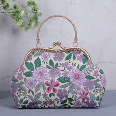 Women's Vintage Metal Shell Bag with Fringe Tassel