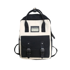 Nylon Backpack Waterproof School Bags for Girls Patchwork Female Handbag