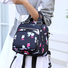 Women Nylon Backpack Waterproof Female Shoulder Bag