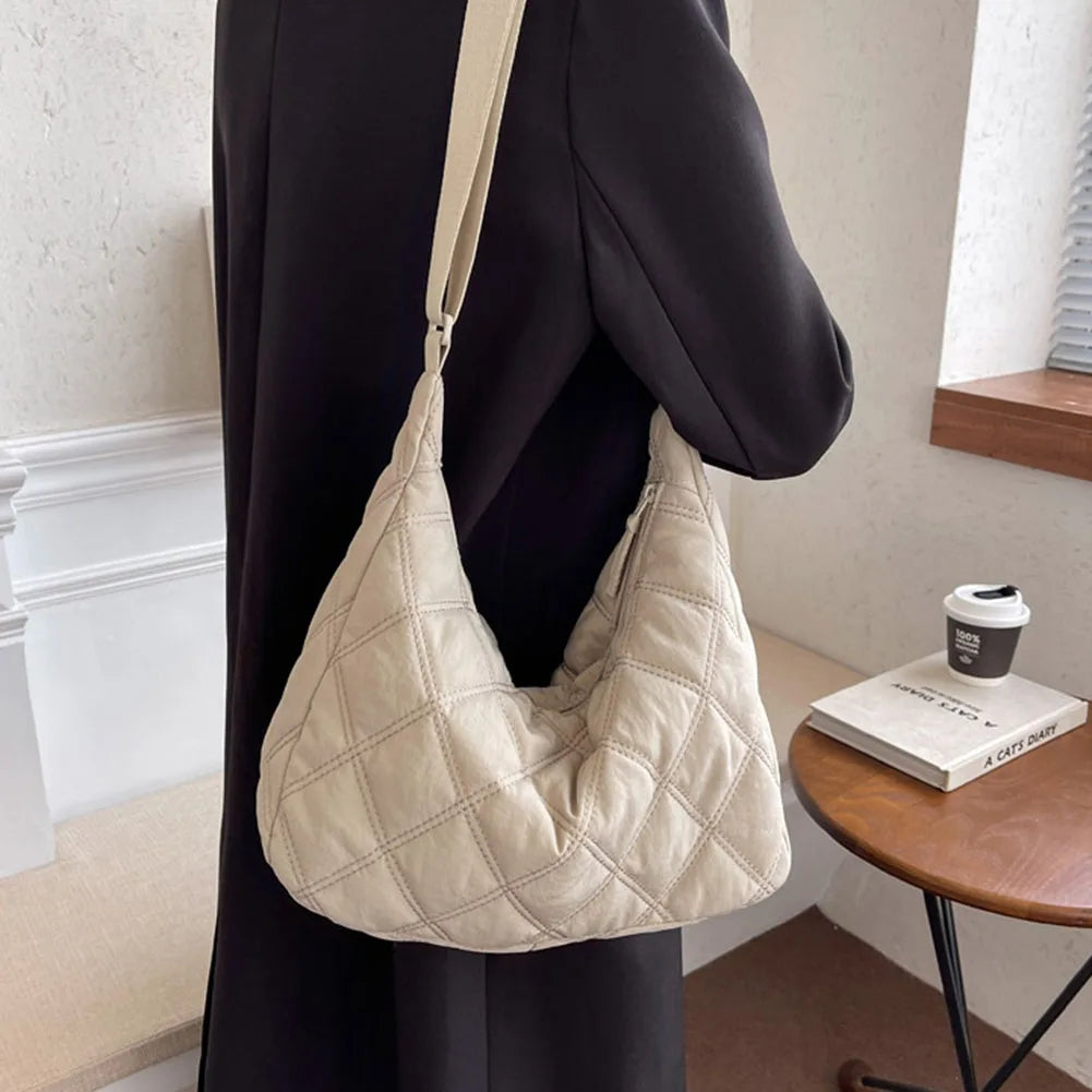 Women Nylon Shoulder Bag Casual Tote Down Diagonal Bags