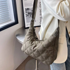 Women Nylon Shoulder Bag Casual Tote Down Diagonal Bags
