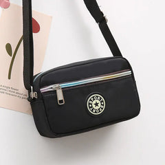 Nylon Shoulder Bag for Women Large Capacity Crossbody Bag Zipper Closure