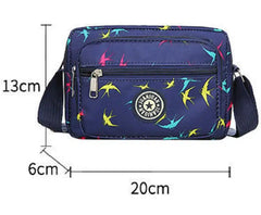 Nylon Shoulder Bag for Women Large Capacity Crossbody Bag Zipper Closure