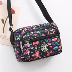 Nylon Shoulder Bag for Women Large Capacity Crossbody Bag Zipper Closure