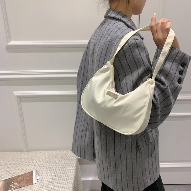 Women Nylon Shoulder Bag Small Messenger Handbag Retro Ladies Handbags