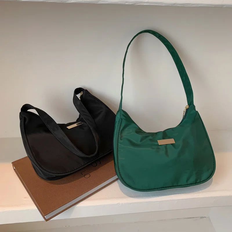 Women Nylon Shoulder Bag Small Messenger Handbag Retro Ladies Handbags