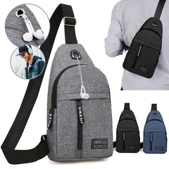 Nylon Waist Bag Sling Men's Belt Crossbody Shoulder Chest Bag