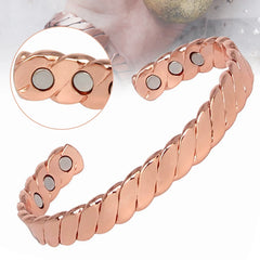 Vintage Women's Copper Bangle Bracelet with Magnets