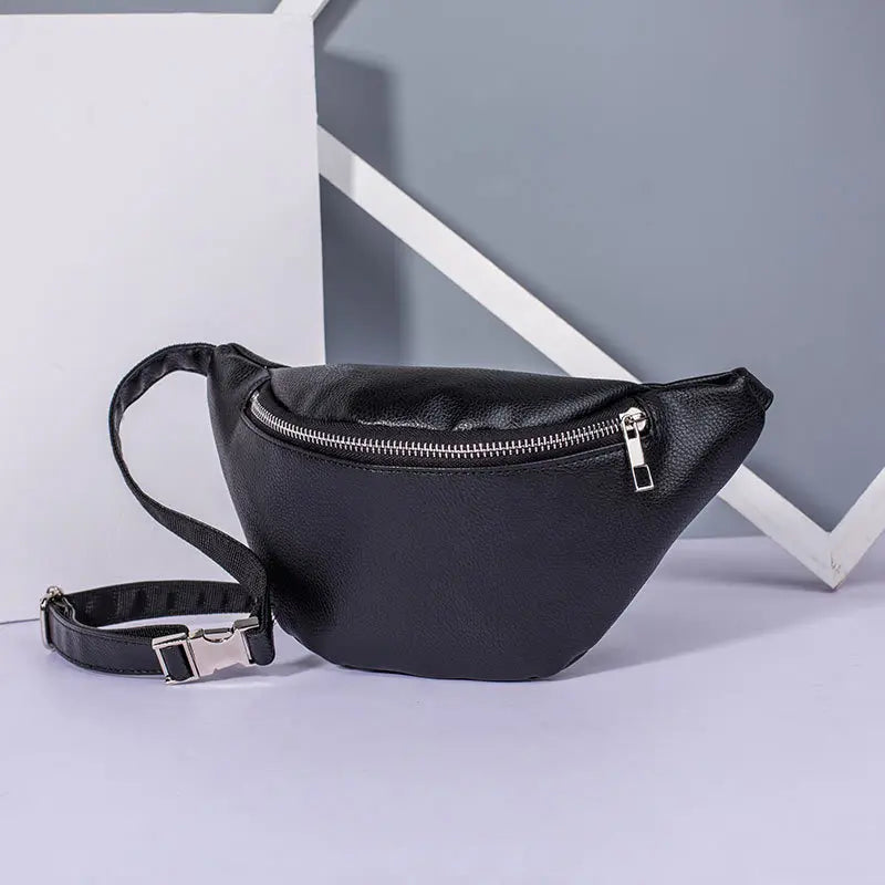 Women PU Leather Fanny Pack Female Waist Bag Purse Ladies Mini Waistbag