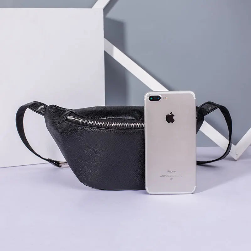 Women PU Leather Fanny Pack Female Waist Bag Purse Ladies Mini Waistbag