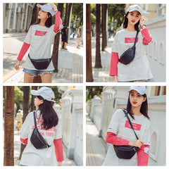 Women PU Leather Fanny Pack Female Waist Bag Purse Ladies Mini Waistbag