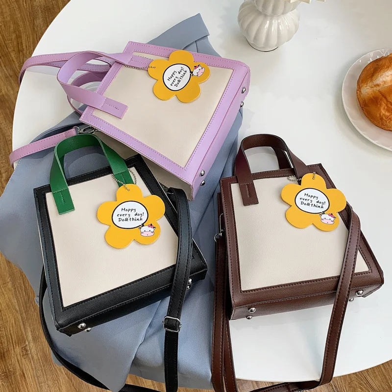 Women PU Leather Handbag Large Capacity Casual Tote Bags