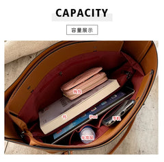 Women PU Leather Tote Bag, Large Capacity Handbag