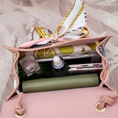 Women PU Small Cross Body Messenger Scarf Handbag Satchel Bags