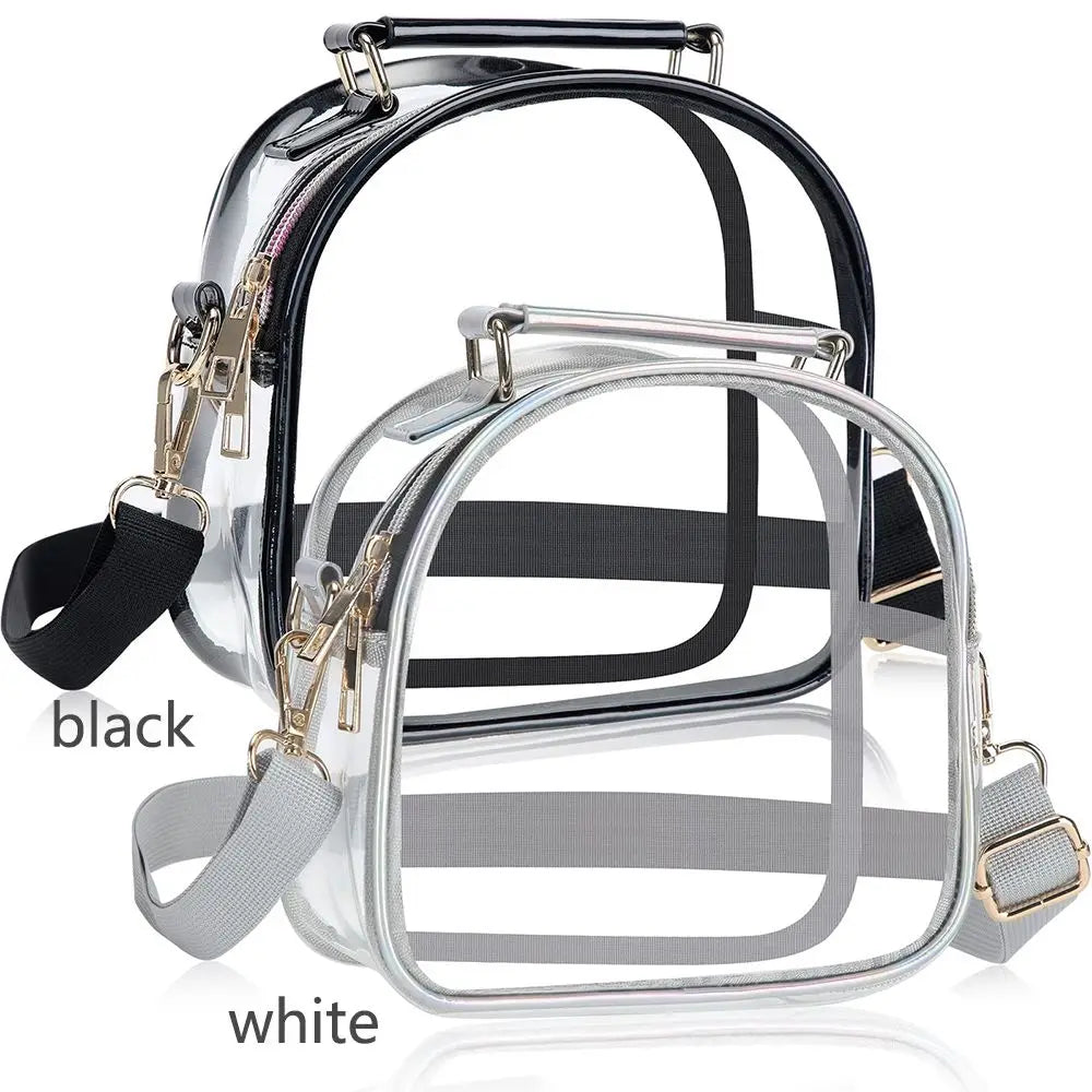 Clear PVC Crossbody Bag Transparent Shoulder Handbag