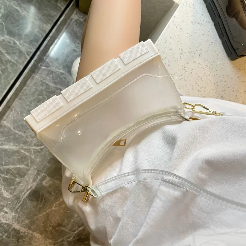 Jelly Crossbody Side Bag for Women Small Wallet Ladies Shoulder Bag