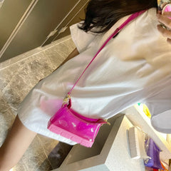 Jelly Crossbody Side Bag for Women Small Wallet Ladies Shoulder Bag