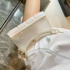 Jelly Crossbody Side Bag for Women Small Wallet Ladies Shoulder Bag