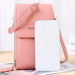 Women Phone Bag Outdoor Pocket Wallet Crossbody Bag Heart Shaped Decorative