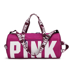 Pink Fitness Training Duffle Bag Large Capacity Waterproof Storage