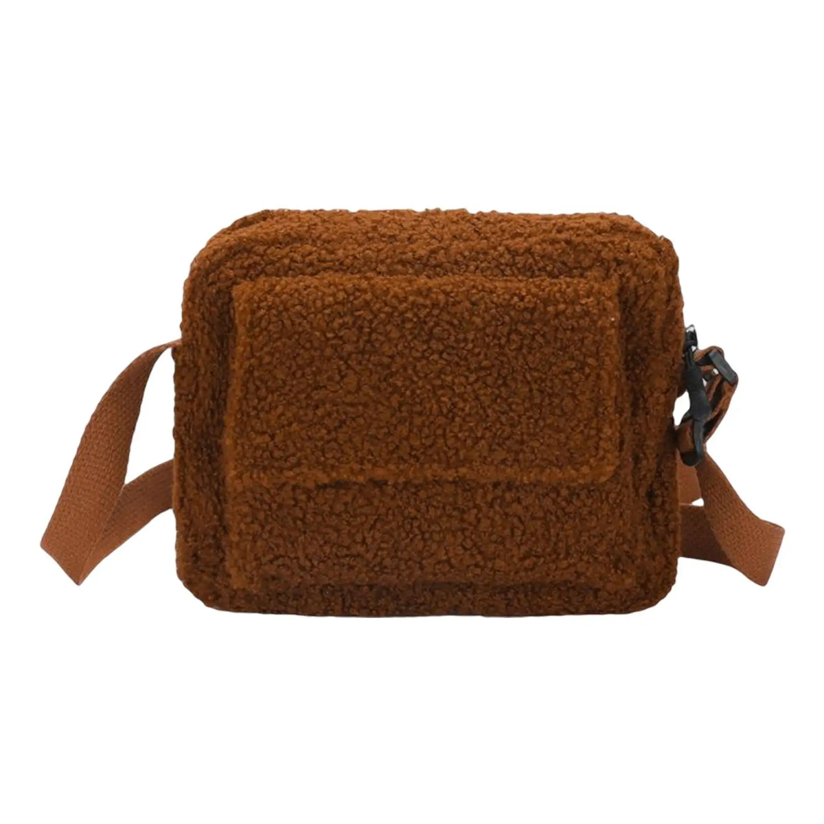 Women Plush Shoulder Bag Furry Stylish Casual Underarm Bag for Shopping