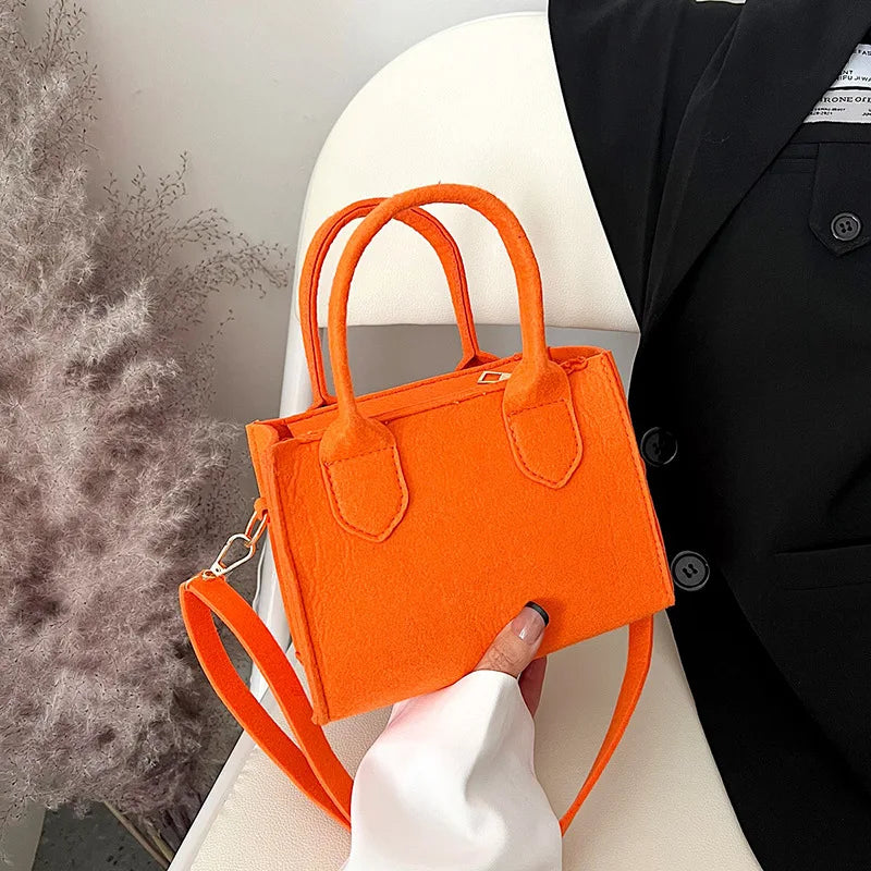 Portable Felt Mini Purse Tote Bag for Women