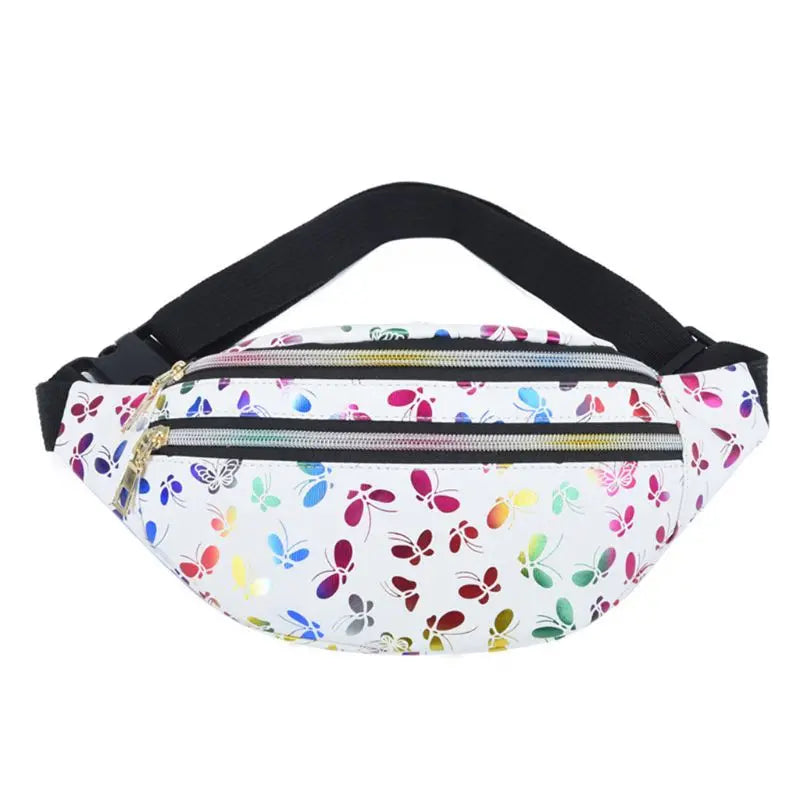 Women Printed Waist Fanny Pack Belt Bag Travel Hip Bum Purse