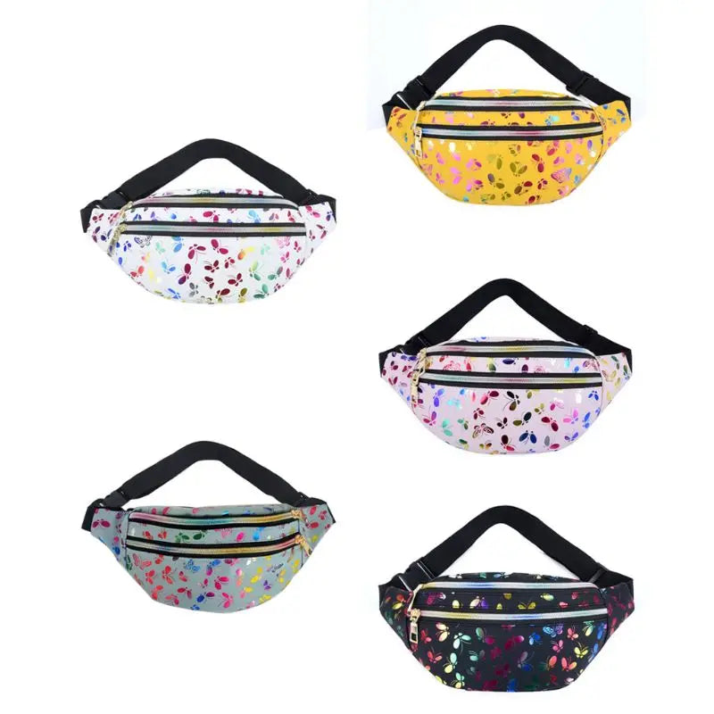 Women Printed Waist Fanny Pack Belt Bag Travel Hip Bum Purse