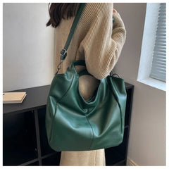 Women Pu Leather Shoulder Messenger Bag Female Large Capacity Crossbody Bucket B