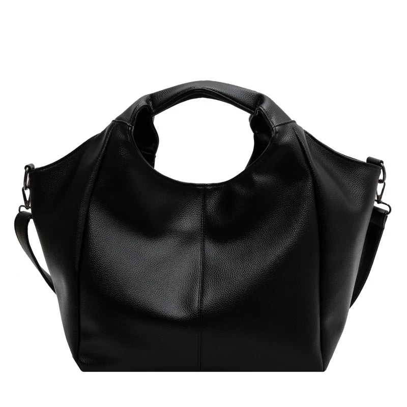 Women Pu Leather Shoulder Messenger Bag Female Large Capacity Crossbody Bucket B