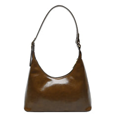 Vintage PU Leather Women Shoulder Bag Lady Zipper Tote Underarm Handbag