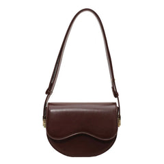 Vintage Leather Saddle Bag Crossbody Purse