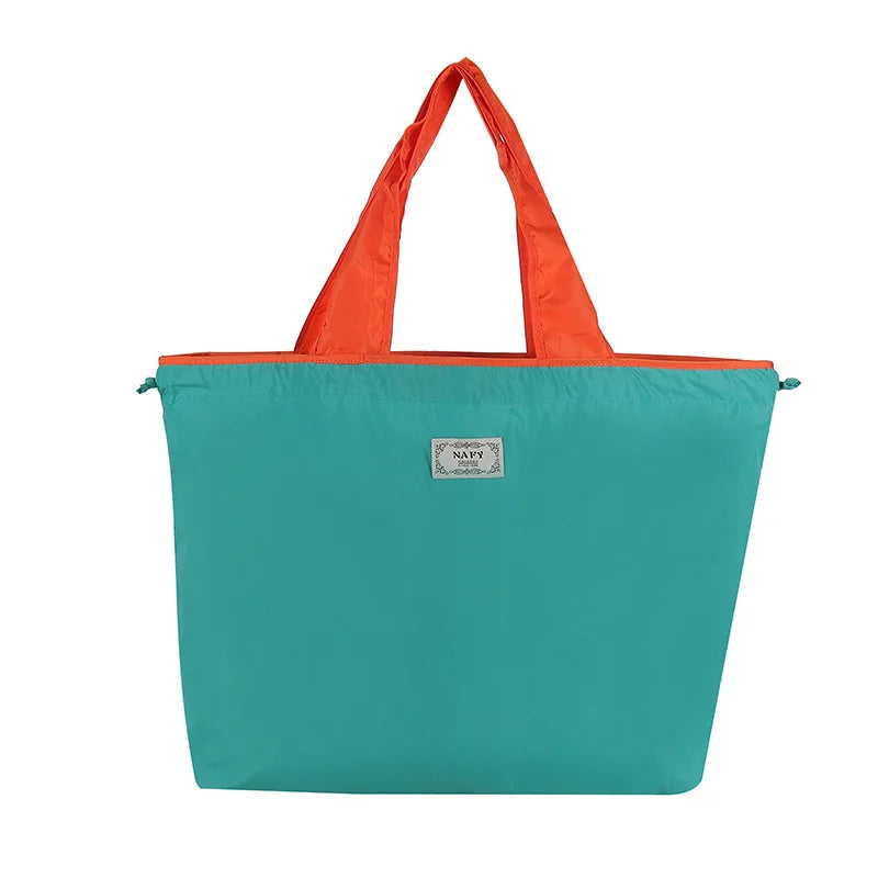 Reusable Grocery Bags Foldable Shopping Bag with Drawstring