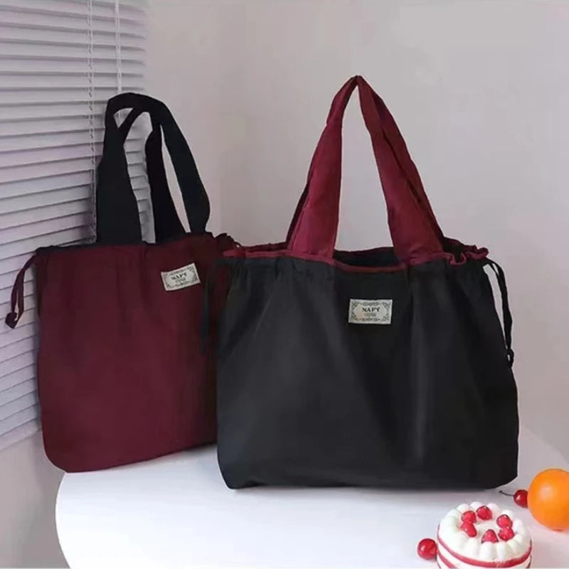 Reusable Grocery Bags Foldable Shopping Bag with Drawstring