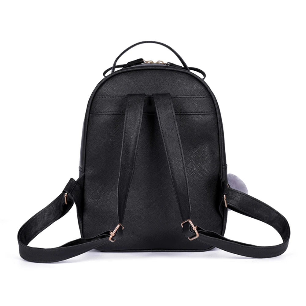Cat Square Satchel Travel Backpack for Girls
