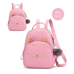 Cat Square Satchel Travel Backpack for Girls