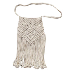 Women's Large Beach Crossbody Bag with Fringe Hollow Design
