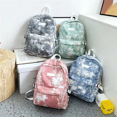 Canvas Women Backpack Tie Dye Shoulder Bag Bookbags Teen Girls Rucksack