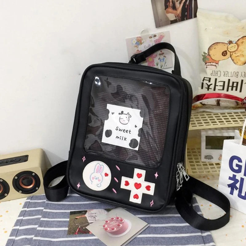 Women School Backpack Game Console Convertible
