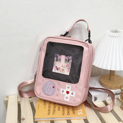 Women School Backpack Game Console Convertible