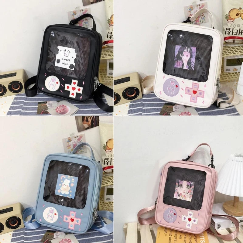 Women School Backpack Game Console Convertible