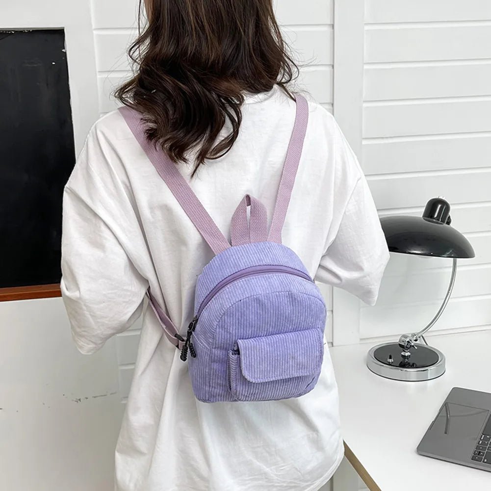 Denim Corduroy School Bag for Daughter Birthday