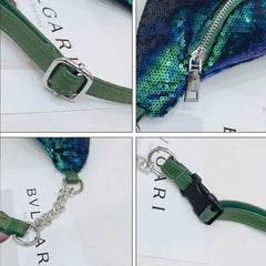 Sequin Fanny Pack Female Waist Bag Chest Pouch Shoulder Bag Glitter Belt Bags